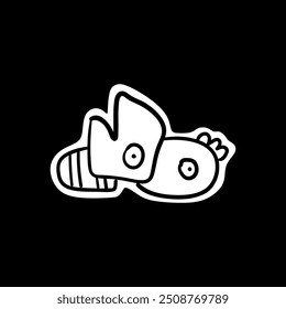 naive cute abstract shapes. Circle, oval, rectangle, curved in trendy cartoon style. Aesthetics of brutalism. Vector illustration