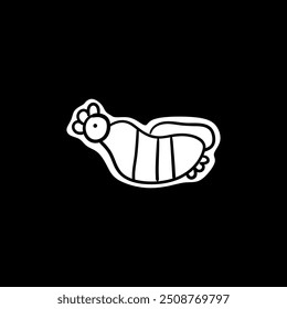 naive cute abstract shapes. Circle, oval, rectangle, curved in trendy cartoon style. Aesthetics of brutalism. Vector illustration