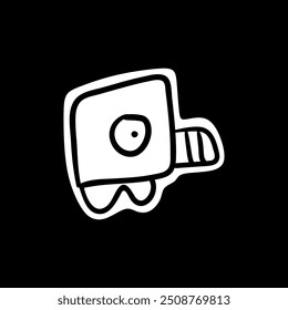 naive cute abstract shapes. Circle, oval, rectangle, curved in trendy cartoon style. Aesthetics of brutalism. Vector illustration