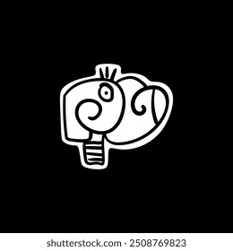 naive cute abstract shapes. Circle, oval, rectangle, curved in trendy cartoon style. Aesthetics of brutalism. Vector illustration