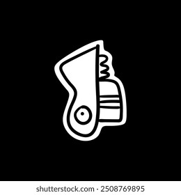naive cute abstract shapes. Circle, oval, rectangle, curved in trendy cartoon style. Aesthetics of brutalism. Vector illustration