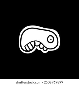 naive cute abstract shapes. Circle, oval, rectangle, curved in trendy cartoon style. Aesthetics of brutalism. Vector illustration