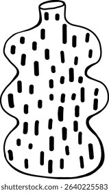 naive cute hand drawn vase illustration
