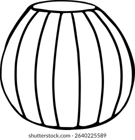 naive cute hand drawn vase illustration