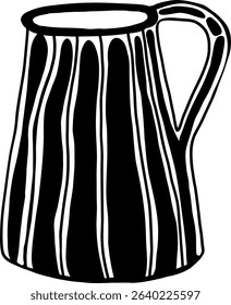 naive cute hand drawn vase illustration