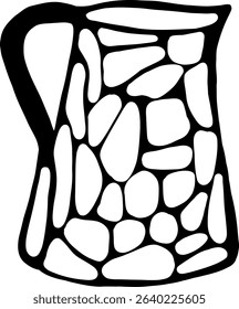 naive cute hand drawn vase illustration