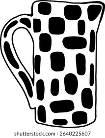 naive cute hand drawn vase illustration