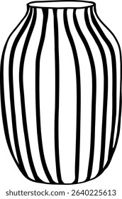 naive cute hand drawn vase illustration