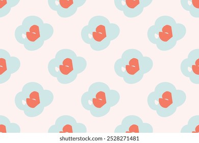 Patrón floral ingenuo en el estilo de los años 70 con flores de margarita groovy de tonos naturales. Diseño retro. Fondo de moda minimalista contemporáneo para niños. Estampado de vivero escandinavo.