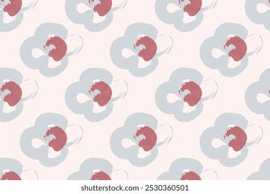 Patrón floral ingenuo en el estilo de los años 70 con flores de margarita groovy de tonos naturales. Diseño retro. Fondo de moda minimalista contemporáneo para niños. Estampado de vivero escandinavo.