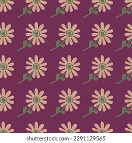 Patrón naíf sin costuras. El fondo floral y agradable. Diseño estilizado para tela, impresión textil, envoltura, cubierta. Ilustración del vector