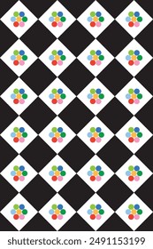 Naive flower seamless pattern design. Vector illustration.
