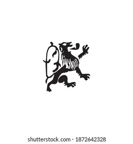 Naive Illustration of the Lion, can use for Logo Type, Art Illustration, Website or Graphic Design Element. Vector Illustration 