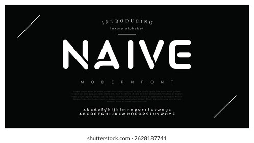 Naive modern stylish capital alphabet letter logo design