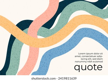 Naive playful hand drawn abstract shapes background in childish doodle style. Vector Colorful abstract flat illustration with wavy elements. For poster, social media post and album, online promotion