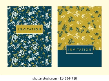 Naive simple floral pattern for header, card, invitation, poster, cover and other web and print design projects. classic traditional tiny motif 
