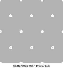 Naive small floral seamless vector pattern. Cute neutral ditsy fashion print. Folk art daisy bloom regular background. Spring bloomy simple flower illustration