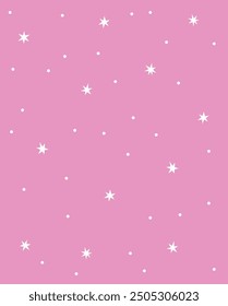 Naive stars seamless pattern design. Vector illustration. 