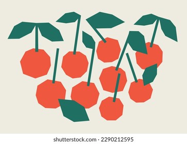 Naive still life poster graphic design. Vector illustration.