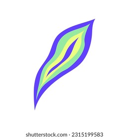 Naive Vibrant Flower isolated. Spring plant naive style. Cartoon vector illustration. Daisy simple vibrant flora