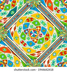 Najdi style vector seamless pattern