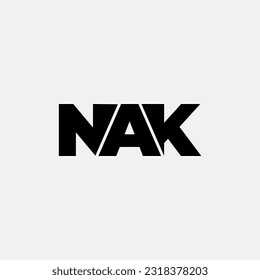NAK initial letter monogram logo