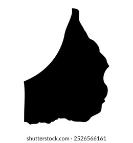 Mapa del distrito de Nakapiripirit, división administrativa de Uganda. Ilustración vectorial.