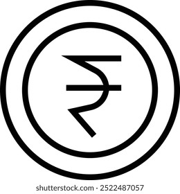 nakatheng Ikone. Dünnes lineares Design einzeln auf weißem Hintergrund