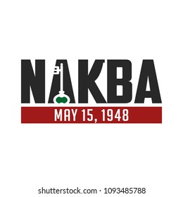 Nakba Palestine. Vector Logotype.