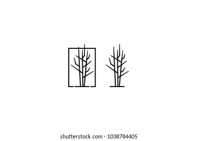 Naked branch tree vector