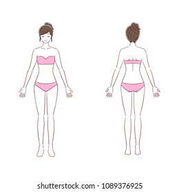 Naked Lady Explanation Stock Vector (Royalty Free) 1089376943