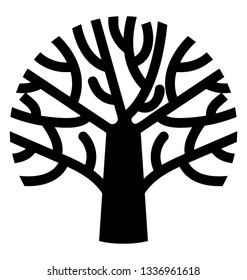 Naked tree symbol, dead tree 