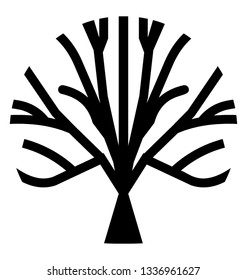 Naked tree symbol, dead tree 