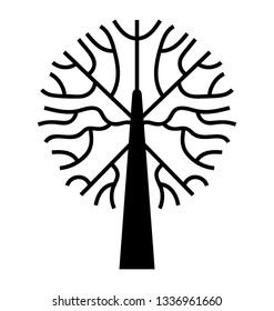 Naked tree symbol, dead tree 