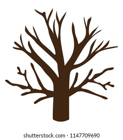 
Naked Trees without leaves presenting autumn season 
