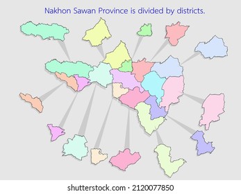 Nakhon Sawan Province is divided by districts.