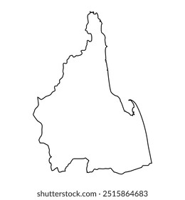 Nakhon Si Thammarat province map, administrative division of Thailand. Vector illustration.