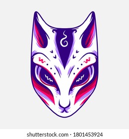 Ilustración del vector de máscara Nakimo Fox