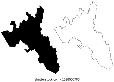 Nakuru County (Republic of Kenya, Rift Valley Province) map vector illustration, scribble sketch Nakuru map