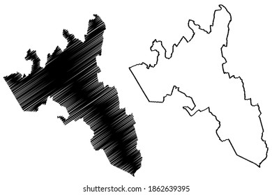 Nakuru County (Republic of Kenya, Rift Valley Province) map vector illustration, scribble sketch Nakuru map