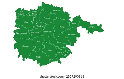 Naland District Tehsil map, Nalanda District, Bihar State, Republic of India, Government of Bihar, Indian territory, Eastern India, politics, village, tourism