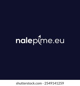 nalepime eu logo design with arrow sign.