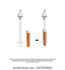 Jeringa precargada de naloxona con atomizador nasal, vector