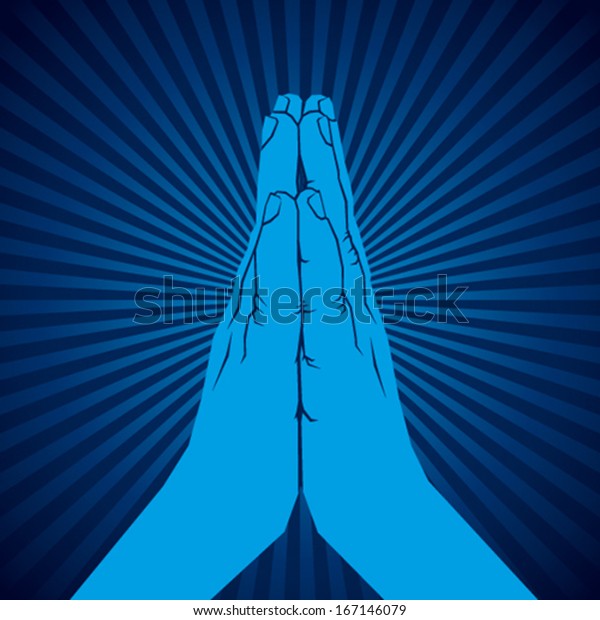 Namaskar Hand Vector Stock Vector (Royalty Free) 167146079