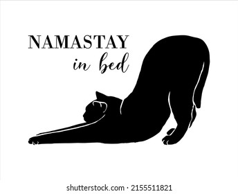 Namastay In Bed Print, Yoga Print, Gallery Wall , Collage Wall , Yogi  Quote Print , Living Room ,Bedroom Print .