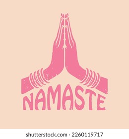 Namaste boho hand art mystical  meditation witchcraft sacred symbol