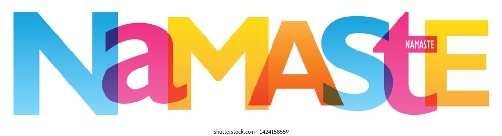 NAMASTE colorful vector concept word typography banner