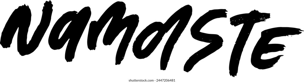 Namaste Dry Brush Handwritten Modern Lettering Design.