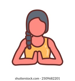 Namaste Filled Icons , Vector illustration