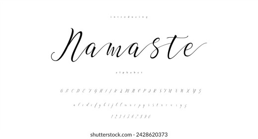 Namaste Handgeschriebene Schriftart für Handschriftensignatur